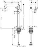 hansgrohe Tecturis S Einhebel-Waschtischarmatur 240 Fine CoolStart wassersparend+