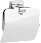 tesa KLAAM Toilettenpapierhalter mit Deckel, Accessoires, chrom