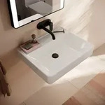 hansgrohe Xanuia Q Waschtisch 600/480 ohne Hahnloch und &Uuml;berlauf, SmartClean,
