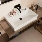 hansgrohe Xanuia Q Aufsatzwaschtisch geschliffen 700/480 ohne Hahnloch mit &Uuml;berlauf,