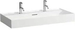 LAUFEN Kartell Waschtisch 100 x 46 cm, mit 2x 1 Hahnloch, mit &Uuml;berlauf, Badkeramik,