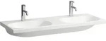 LAUFEN LUA Doppelwaschtisch 120 x 46 cm mit Hahnloch, ohne &Uuml;berlauf, Badkeramik,