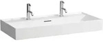 LAUFEN Kartell Aufsatzwaschtisch 100 x 46 cm, mit 2x 1 Hahnloch, mit &Uuml;berlauf,