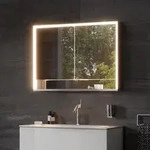 Keuco Royal Lumos Aufputz-Spiegelschrank 90 x 73,5 cm mit Spiegelheizung,