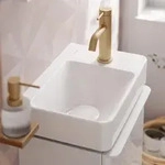 hansgrohe Xelu Q Handwaschbecken mit Ablage rechts 36 x 25 cm, Badkeramik, wei&szlig;