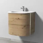 Sanipa 4balance Keramik-Waschtisch + Waschtischunterbau 60 cm mit 2 Ausz&uuml;gen,