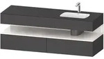 Duravit Collection One Einbauwaschtisch rechts mit Konsolenwaschtischunterbau 160 x