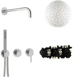 Herzbach MODUL7 IX Duschsystem H-RB250 mit Hebelmischer und Kopfbrause rund,