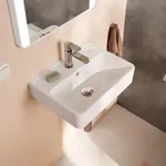 hansgrohe Xanuia Q Handwaschbecken 450/340 mit Hahnloch und &Uuml;berlauf, Badkeramik,