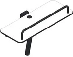 Giese Gifix 21. Dusch Konsole mit Glasabzieher, Accessoires, 21020-14, schwarz matt