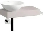 LAUFEN PICCOLO NOVO Pack Waschtisch-Schale 55,5 x 32 cm, 1 Hahnloch, Ablage...