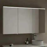 burgbad Eqio Spiegelschrank mit LED-Aufsatzleuchte 140 cm Rechts, Badm&ouml;bel,