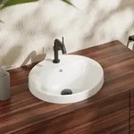 hansgrohe Xuniva S Einbauwaschtisch &Oslash; 45 cm, mit 1 Hahnloch, mit &Uuml;berlauf,