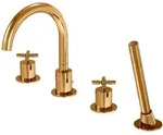 Steinberg Serie 250 4-Loch Wannen-Standarmatur, Badarmaturen, 250 2400 RG, rose...