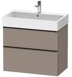 Duravit D-Neo Waschtischunterbau 78,4 x 62,5 cm, 2 Ausz&uuml;ge, Griff diamantschwarz,