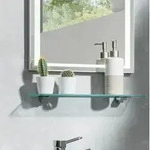 Fackelmann Glasablage 40 cm, Accessoires, 85384, chrom