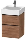Duravit D-Neo Waschtischunterbau 48,4 x 62,5 cm, 2 Ausz&uuml;ge, Griff diamantschwarz,