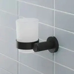 Duravit D-Code Glashalter, Glas links, Accessoires, 0099194600, schwarz matt