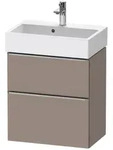 Duravit D-Neo Waschtischunterbau Compact 58,4 x 62,5 cm, 2 Ausz&uuml;ge, Griff edelstahl