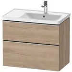 Duravit D-Neo Waschtischunterbau f&uuml;r Becken rechts 78,4 x 62,5 cm, 2 Ausz&uuml;ge,...