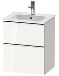 Duravit D-Neo Waschtischunterbau 51 x 62,5 cm, 2 Ausz&uuml;ge, Griff chrom,...