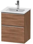 Duravit D-Neo Waschtischunterbau 51 x 62,5 cm, 2 Ausz&uuml;ge, Griff edelstahl