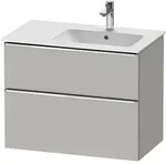 Duravit D-Neo Waschtischunterbau f&uuml;r Becken rechts 81 x 62,5 cm, 2 Ausz&uuml;ge,...
