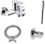 Kronenbach Radia 3.0 AP Bade-Einhebelmischer mit Brauseset, Badarmaturen,