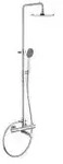 Kronenbach Duschsystem Aufputz mit Wannenthermostat und Kopfbrause &Oslash; 22,5 cm, rund,