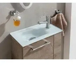 Fackelmann G&auml;ste-WC Glasbecken 45 x 25 cm mit Permanentablauf, Badkeramik, 82397,