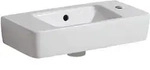 Geberit Renova Compact Handwaschbecken 50 cm, Ablagefl&auml;che links, Badkeramik,