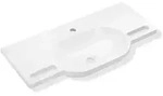 HEWI Universal Waschtisch 85 x 41,5 cm mit 1 Hahnloch, ohne &Uuml;berlauf, Badkeramik,
