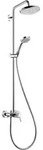 hansgrohe Croma 220 Showerpipe Einhebelmischer, Brausearm 40 cm, Badarmaturen,