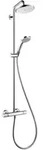 hansgrohe Raindance Showerpipe 220 EcoSmart mit Brausearm 40 cm schwenkbar,