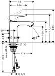hansgrohe Metris Einhebel-Waschtischmischer 110, Badarmaturen, 31080000, chrom