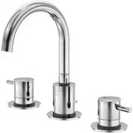 Steinberg Serie 100 Waschtisch-Zweigriffmischer-Standbatterie, Badarmaturen, 100