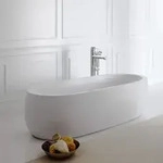 LAUFEN Il Bagno Alessi freistehende Badewanne 183 x 87 cm, ohne Beleuchtung,