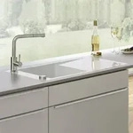 Villeroy & Boch Timeline 60 flat Sp&uuml;le, Ablaufgarnitur mit Excenterbet&auml;tigung,