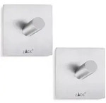ZACK DUPLO Handtuchhaken-Set eckig, Accessoires, edelstahl matt geb&uuml;rstet