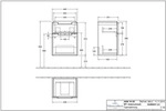 Villeroy & Boch Subway 2.0 Waschtischunterschrank XXL 44 cm, Griffe chromfarbig