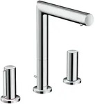 AXOR Uno 3-Loch Waschtischmischer 200 mit Zerogriff und Ablaufgarnitur, Badarmaturen,