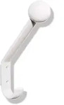 HEWI Serie 477 Garderobenhaken mit Kugel, Accessoires, 477.90.080 97, lichtgrau