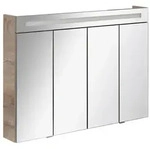 Fackelmann TWINDY LED Spiegelschrank 110 cm, Badm&ouml;bel, 80097, eiche natur