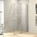 H&Uuml;PPE Xtensa pure Walk-In Gleitt&uuml;r mit festem Segment 140 cm, Anschlag rechts,