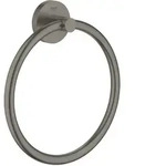 GROHE Essentials Handtuchring, Accessoires, 40365AL1, hard graphite geb&uuml;rstet