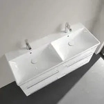 Villeroy & Boch Avento Schrank-Doppelwaschtisch 120 x 47 cm, mit 2 Hahnl&ouml;chern, mit