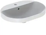 Geberit VariForm Einbauwaschtisch, elliptisch, mit Hahnlochbank, Badkeramik,