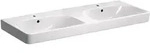 Geberit Smyle Square Doppelwaschtisch 120 cm, Badkeramik, 500.223.01.1, wei&szlig;