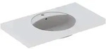 Geberit Preciosa 100 x 55 cm mit Hahnloch und &Uuml;berlauf, Badkeramik, 124200600,...