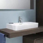 LAUFEN Val Aufsatzwaschtisch 65 x 42 cm mit 1 Hahnloch, mit &Uuml;berlauf...